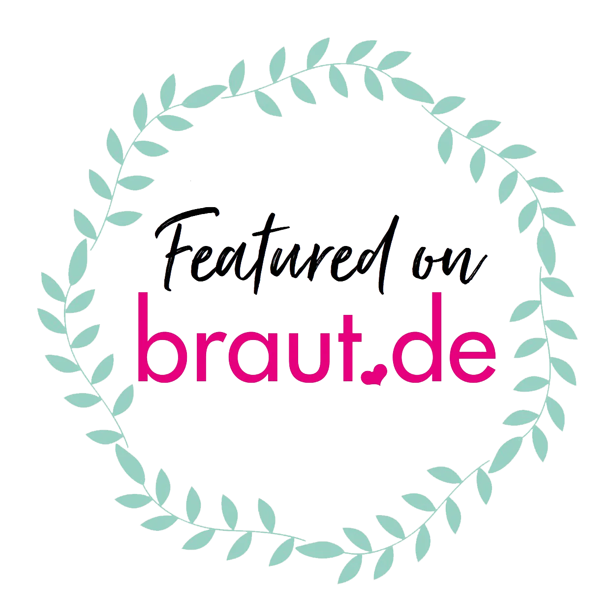 Badge „Featured on braut.de“ für MOKATI Fotos und Film